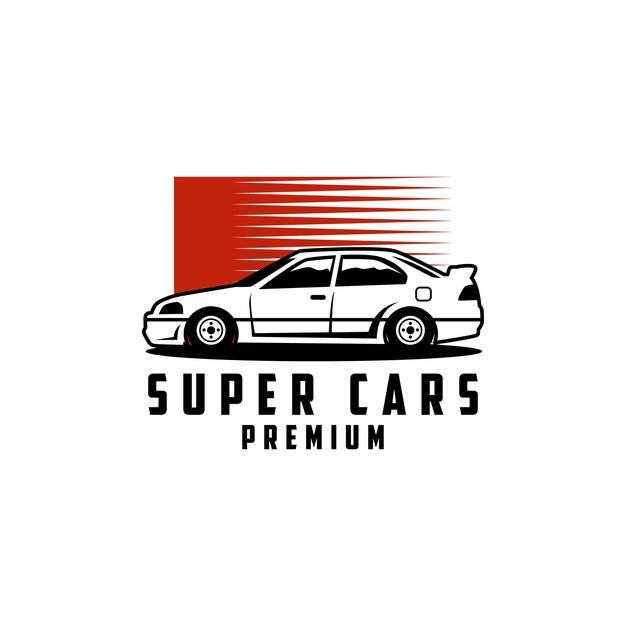 diseño de logotipo de super coche Pro Vector