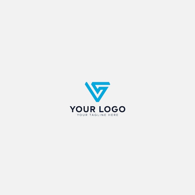Diseño de logotipo SV moderno