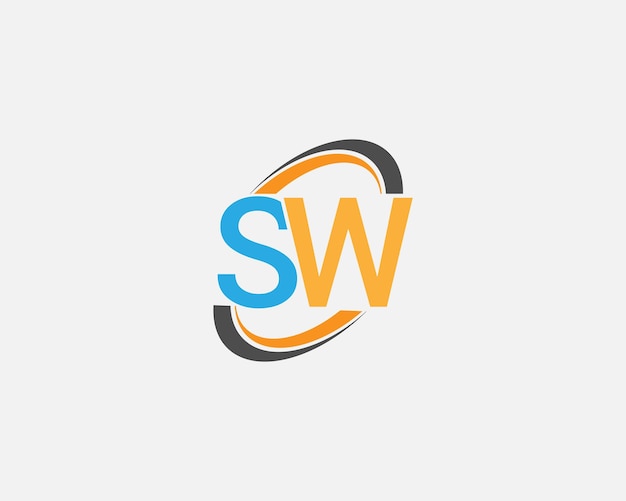 Diseño del logotipo SW Vector libre