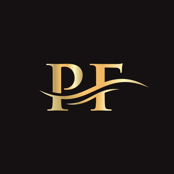 Vector diseño de logotipo swoosh letter pf para identidad comercial y empresarial logotipo water wave pf