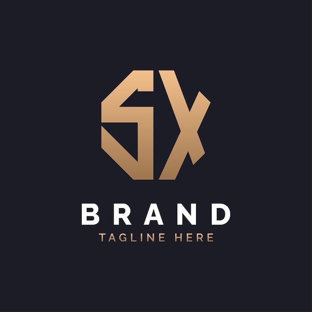 Diseño de logotipo SX Moderno Minimal Elegante y lujoso Logotipo SX Alfabeto Letra Diseño de Logotipo SX para la identidad empresarial corporativa de la marca
