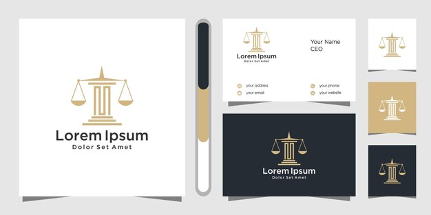 Diseño de logotipo y tarjeta de presentación de bufete de abogados