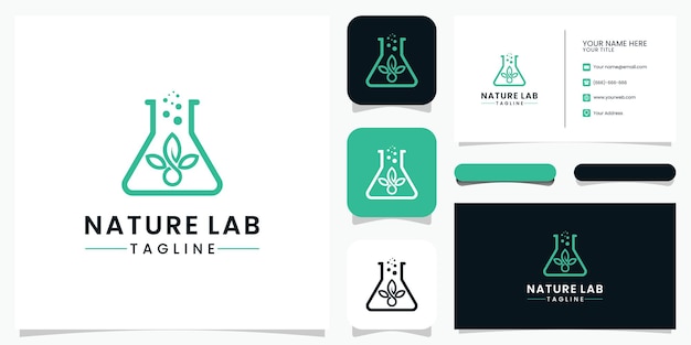 Diseño de logotipo y tarjeta de presentación de Nature Lab