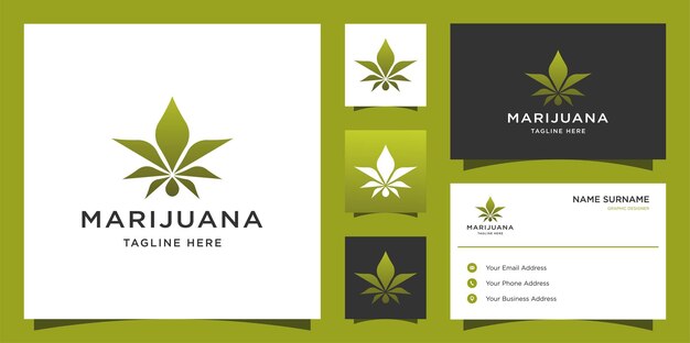 Diseño de logotipo y tarjeta de visita de cannabis