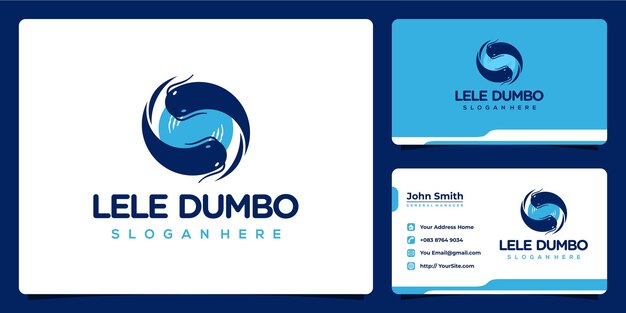 Diseño de logotipo y tarjeta de visita de gemelos de bagre