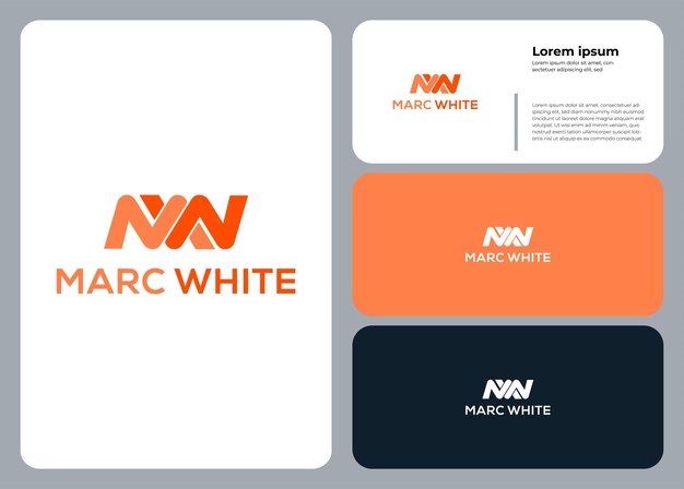 Diseño del logotipo y la tarjeta de visita de Monogram MW
