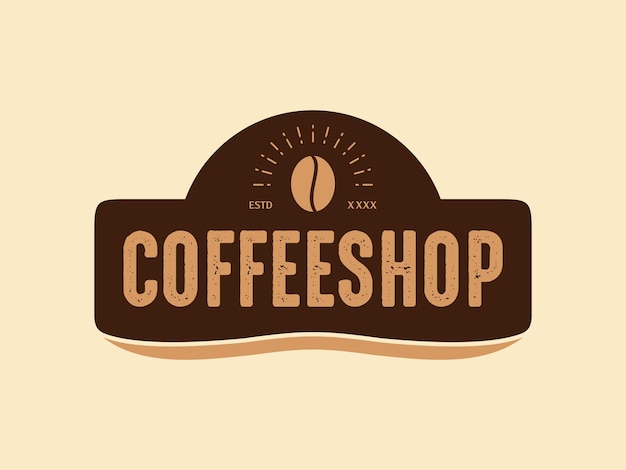 Diseño de logotipo de taza de café en grano, humo y taza de café
