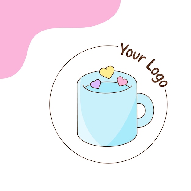 El diseño del logotipo de la taza vector