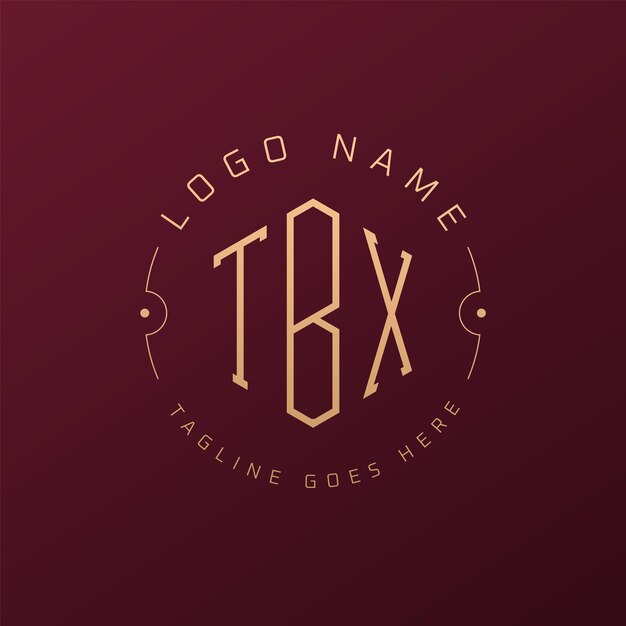 Diseño de logotipo de TBX de lujo Letra elegante TBX Monograma Logotipo minimalista Poligono plantilla de diseño de logotipo TBX