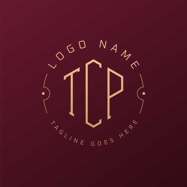 Diseño de logotipo TCP de lujo Letra elegante Logotipo TCP monograma minimalista Poligono Template de diseño de logotipo TC