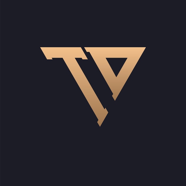 Diseño del logotipo TD Moderno Minimal Elegante y lujoso Logotipo TD Elegante Triángulo Monograma Letra Diseño del Logotipo TD para la identidad empresarial corporativa de la marca