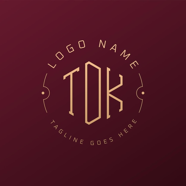 Diseño de logotipo de TDK de lujo Letra elegante TDK Monograma Logotipo minimalista Poligono plantilla de diseño de logotipo TDK