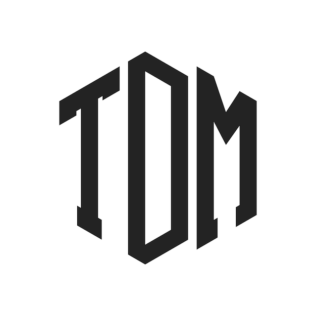 Diseño del logotipo de TDM Letra inicial TDM Monograma Logotipo con forma de hexágono