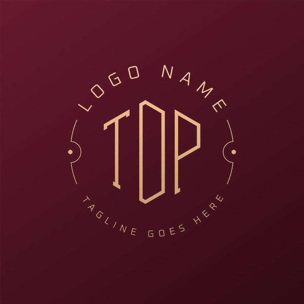 Diseño de logotipo de TDP de lujo Letra elegante TDP Monograma Logotipo minimalista Poligono TDP Template de diseño de logotipo