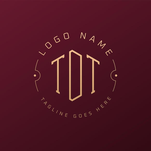 Diseño de logotipo de TDT de lujo Letra elegante TDT Monograma Logotipo minimalista Poligono Template de diseño de logotipo TDT