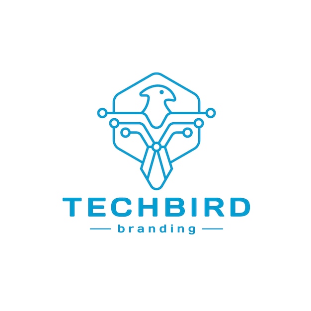 Diseño de logotipo de Tech Bird Line