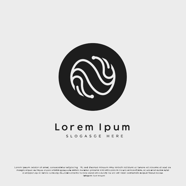 Diseño de logotipo de tecnología abstracta