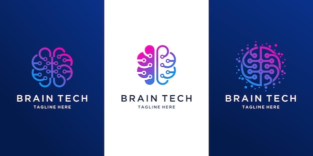 diseño de logotipo de tecnología de bombilla abstracta