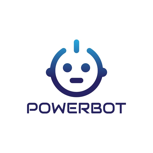 Diseño del logotipo de la tecnología de bot de energía
