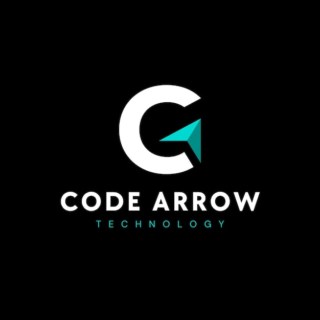 Diseño de logotipo de tecnología C de letras vectoriales modernas de color libre