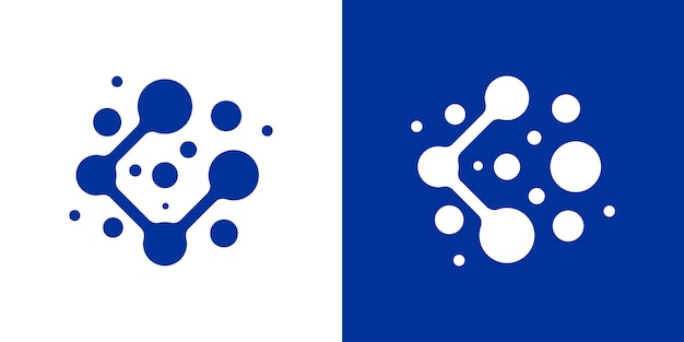 Diseño de logotipo tecnología de conexión molécula icono vector inspiración