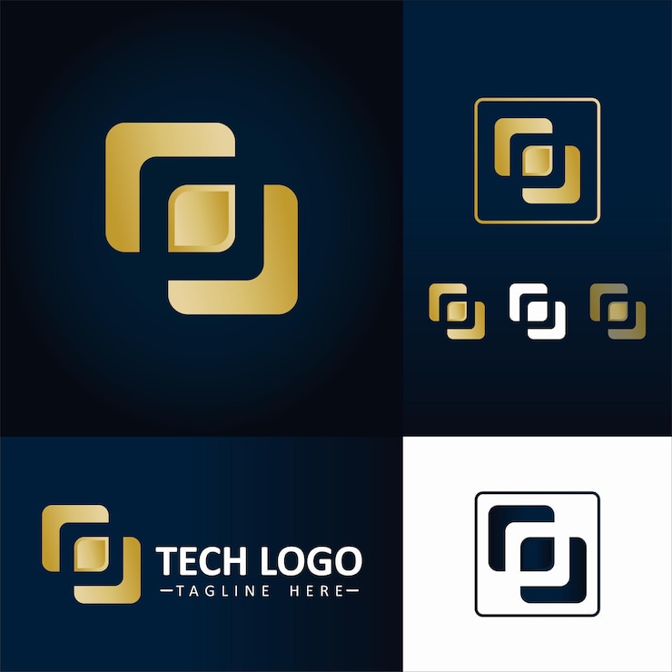 Vector diseño de logotipo de tecnología creativa logotipo de tecnología logotipo 2d