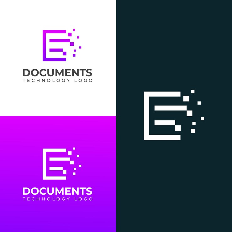 Vector diseño del logotipo de la tecnología creative documents
