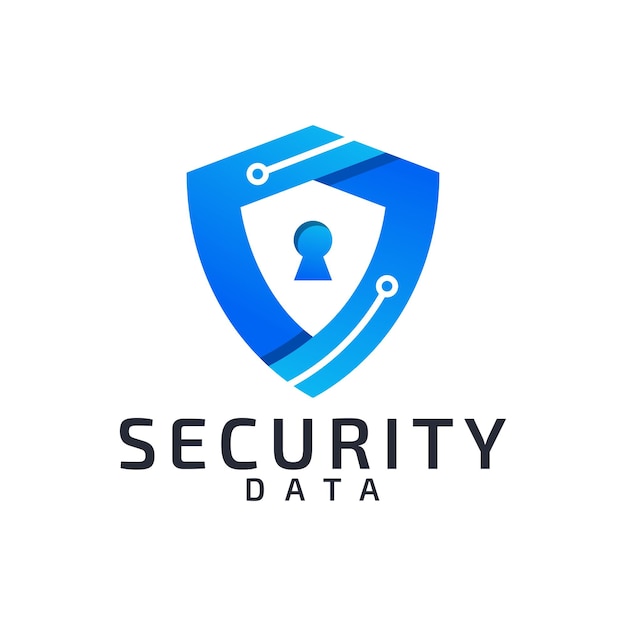 diseño de logotipo de tecnología de datos de seguridad