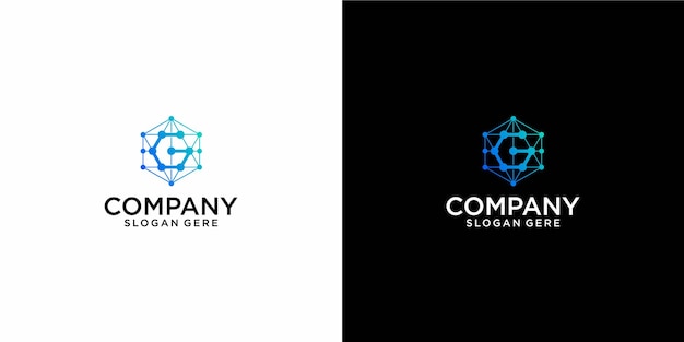 Diseño de logotipo de tecnología degradado letra g