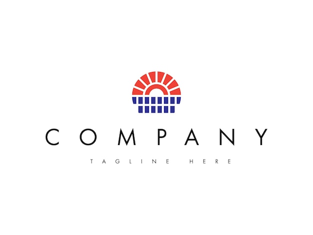 diseño del logotipo de la tecnología de energía de paneles solares mínimos