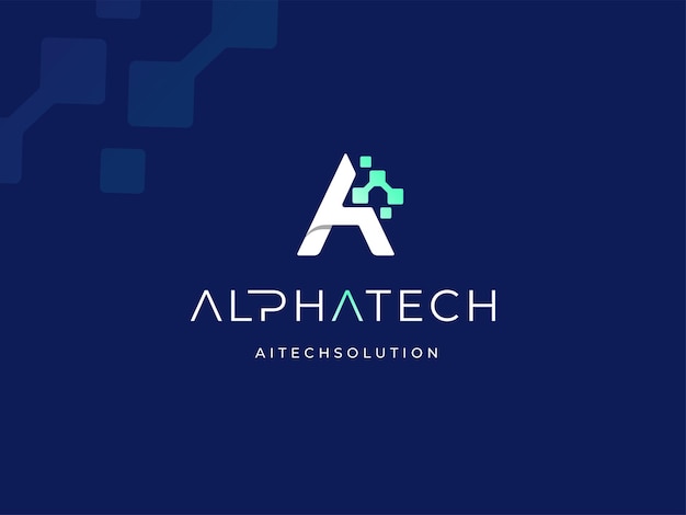 Vector diseño del logotipo de la tecnología de enlace de alambre de píxeles con acceso analítico con datos digitales