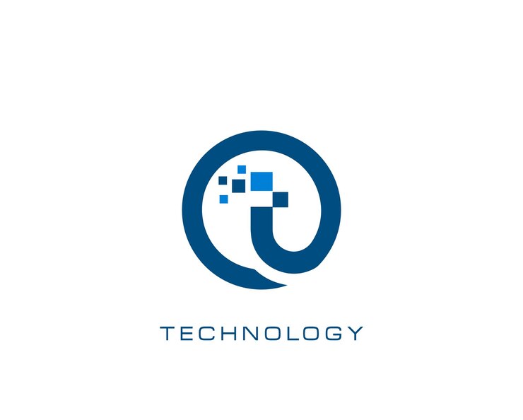 Vector diseño de logotipo de tecnología de letras ot con ilustración de concepto de círculo