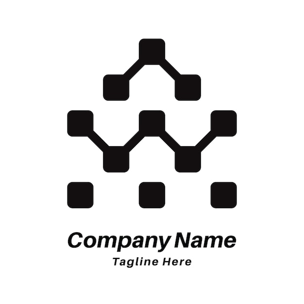 Un diseño de logotipo de tecnología de letras