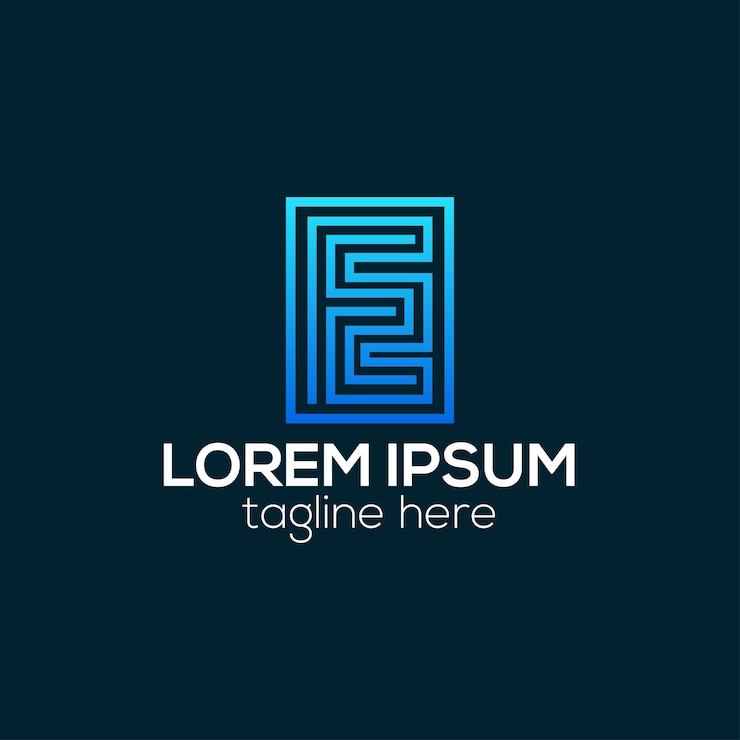 Vector diseño del logotipo de la tecnología moderna de la letra e con ilustración de plantilla de vector de color gradiente
