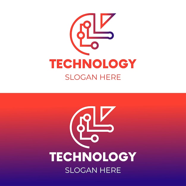 Diseño de logotipo de tecnología moderna Logotipo de tecnología innovadora para empresas y startups