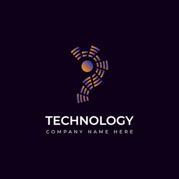 Diseño de logotipo de tecnología moderna
