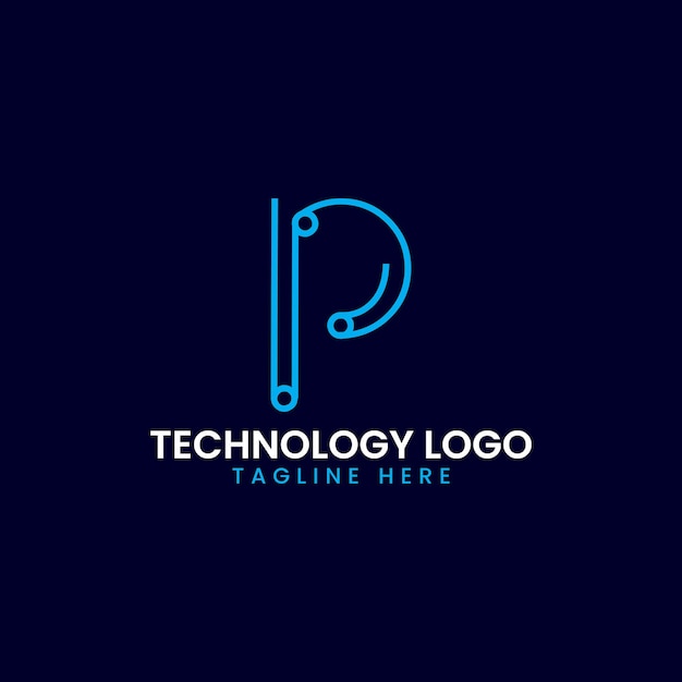 Diseño de logotipo de tecnología moderna