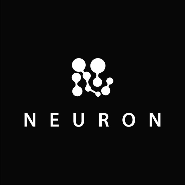 Diseño de logotipo de tecnología de neuronas datos de ilustración resumen simple plantilla moderna producto de marca