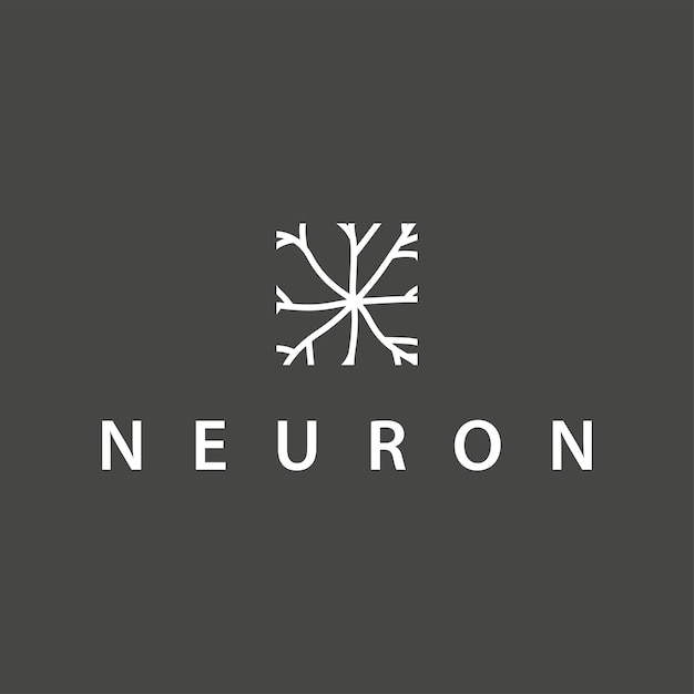 Diseño de logotipo de tecnología de neuronas datos de ilustración resumen simple plantilla moderna producto de marca