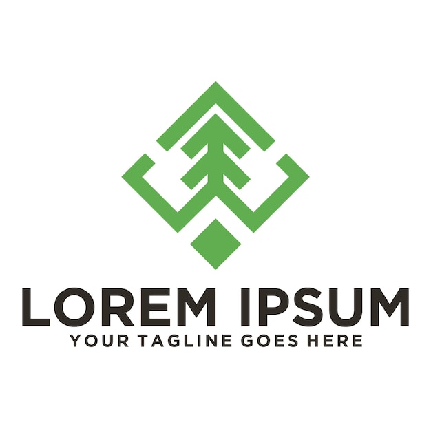 Diseño de logotipo de tecnología Pine Digital