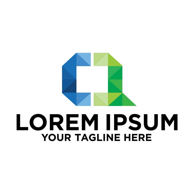 Vector diseño de logotipo de tecnología de píxeles de letra q