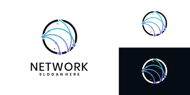 Diseño del logotipo de la tecnología de red Globe