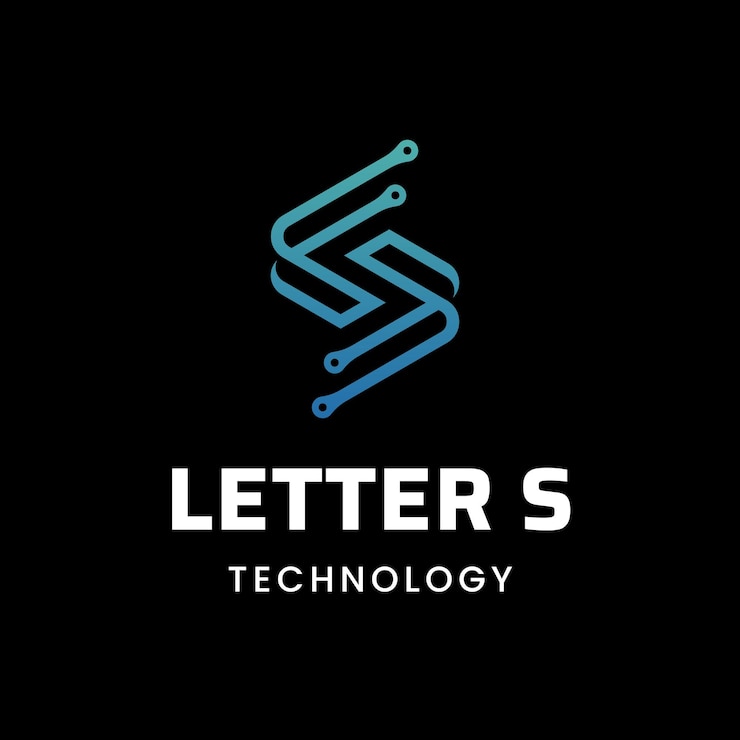 Vector diseño de logotipo de tecnología s de letra minimalista moderna de color vector libre