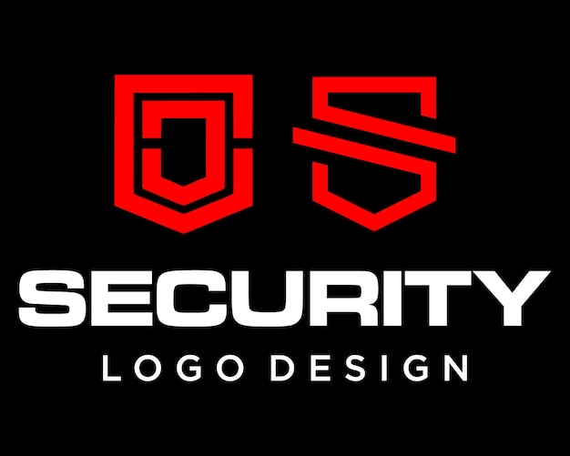 Diseño del logotipo de la tecnología de seguridad del monograma de letras CS.