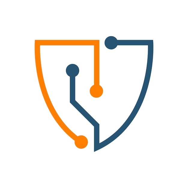 Diseño de logotipo de tecnología de vector abstracto