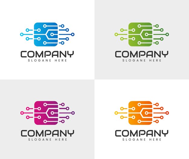 Diseño de logotipo de tecnología
