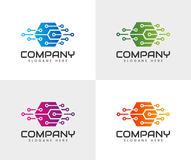Vector diseño de logotipo de tecnología