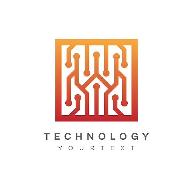 diseño de logotipo de tecnología