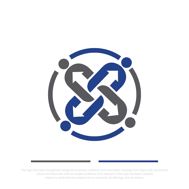 Diseño de logotipo tecnológico vectorial gratuito.