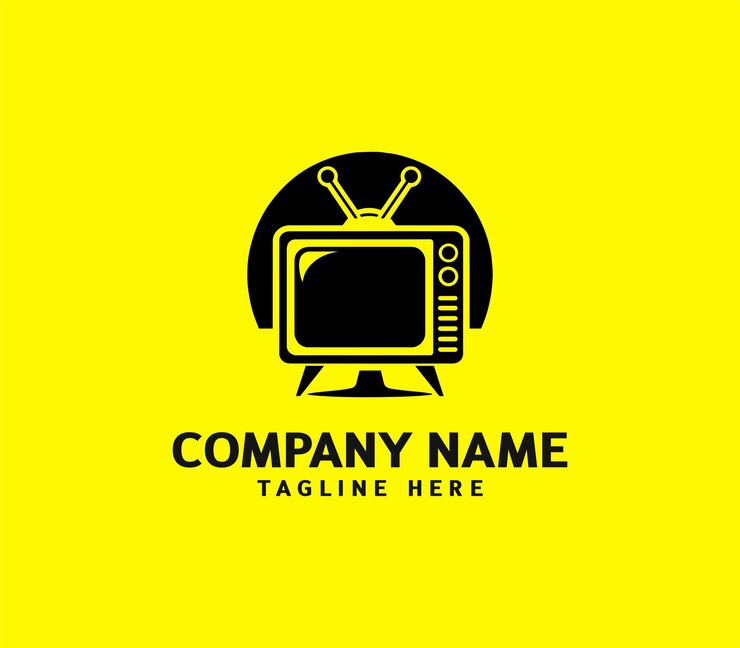 Diseño de logotipo de televisión vectorial plantilla de logotipo del programa del canal de televisión icono de diseño de logotipo plantilla vectorial